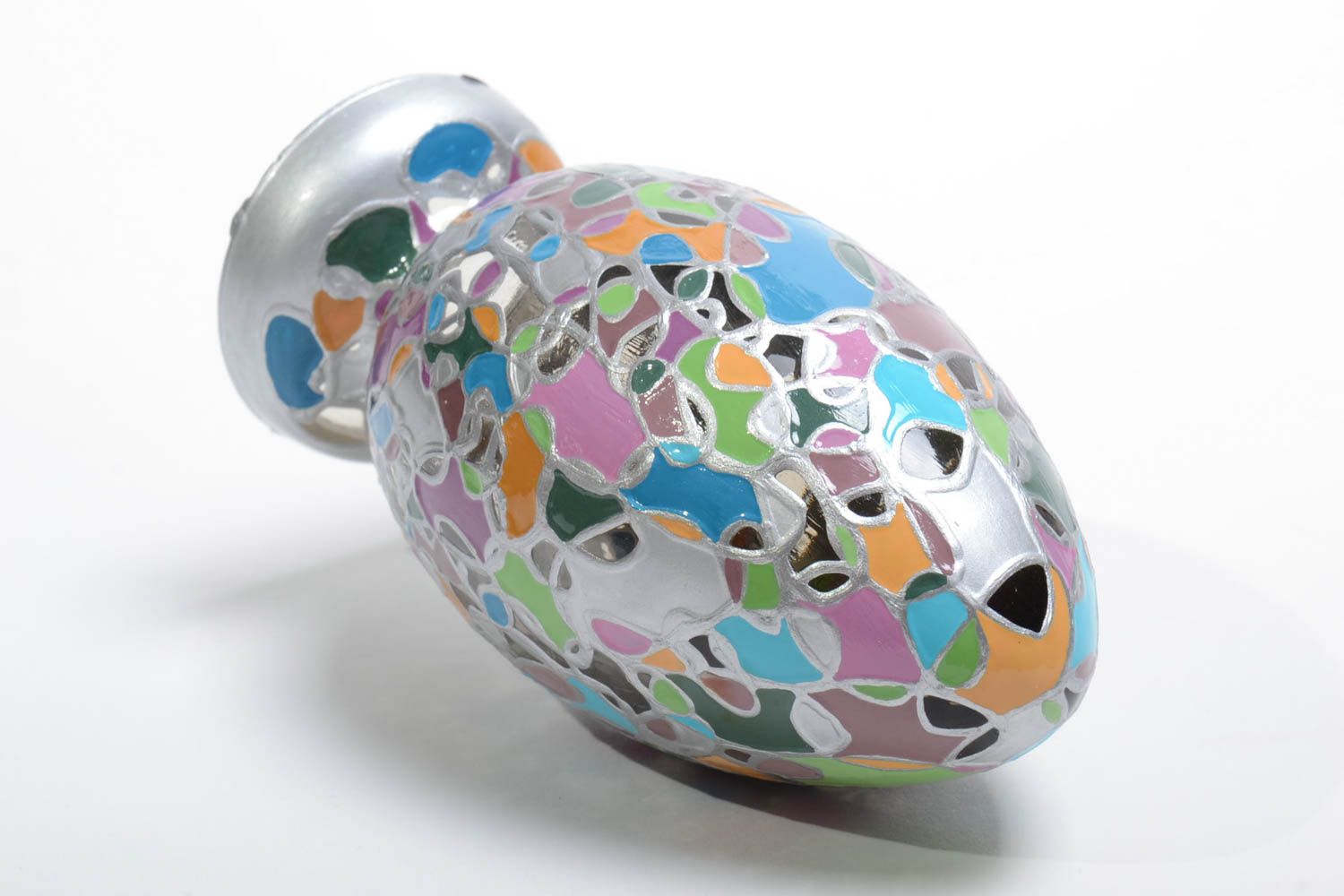 Handmade glass figurine decorative eggs easter egg designs stained glass decor photo 3