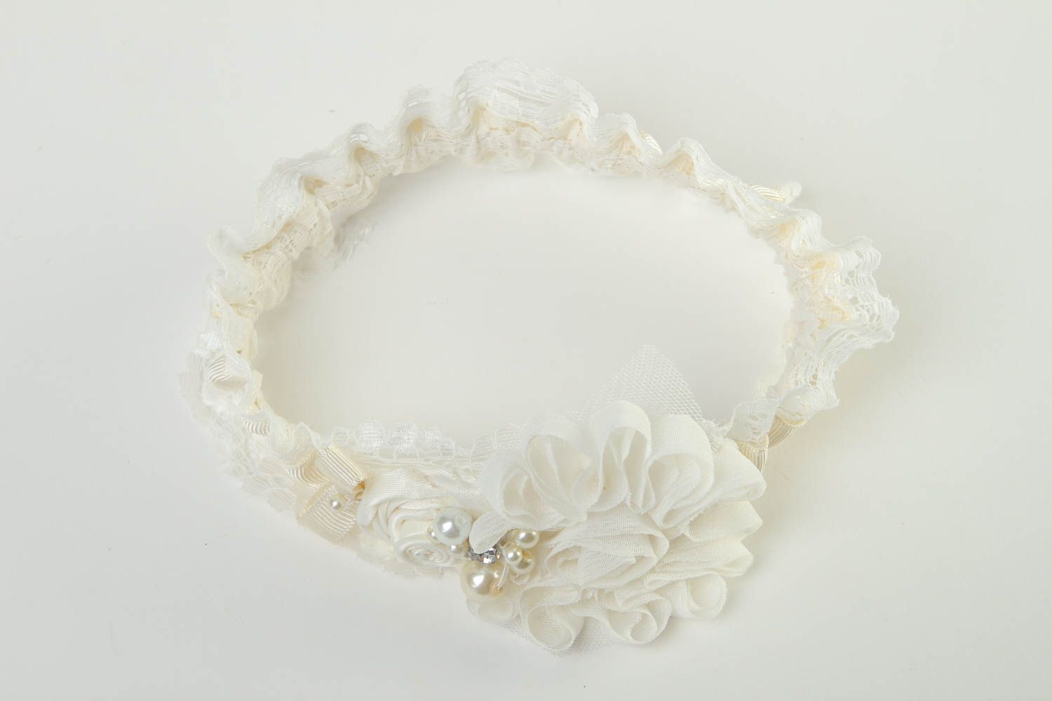 Liga para novia artesanal accesorio de boda decorado con perlas regalo original foto 2