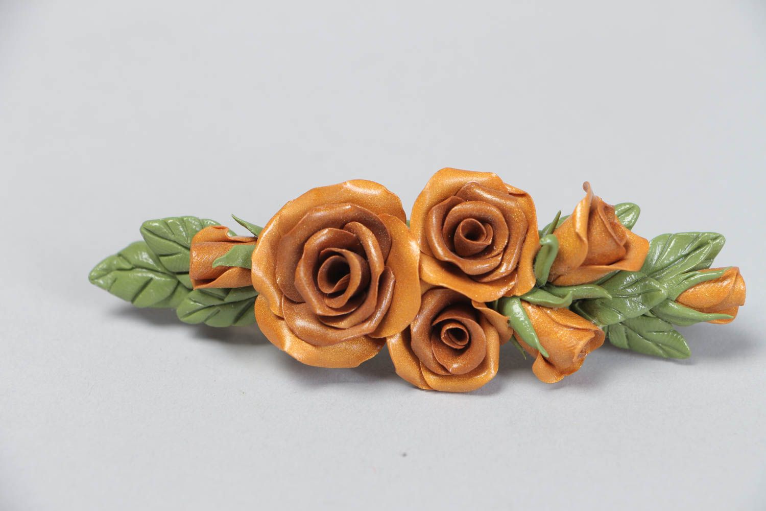 Beautiful plastic flower barrette for women fashion hair accessories for gift photo 2