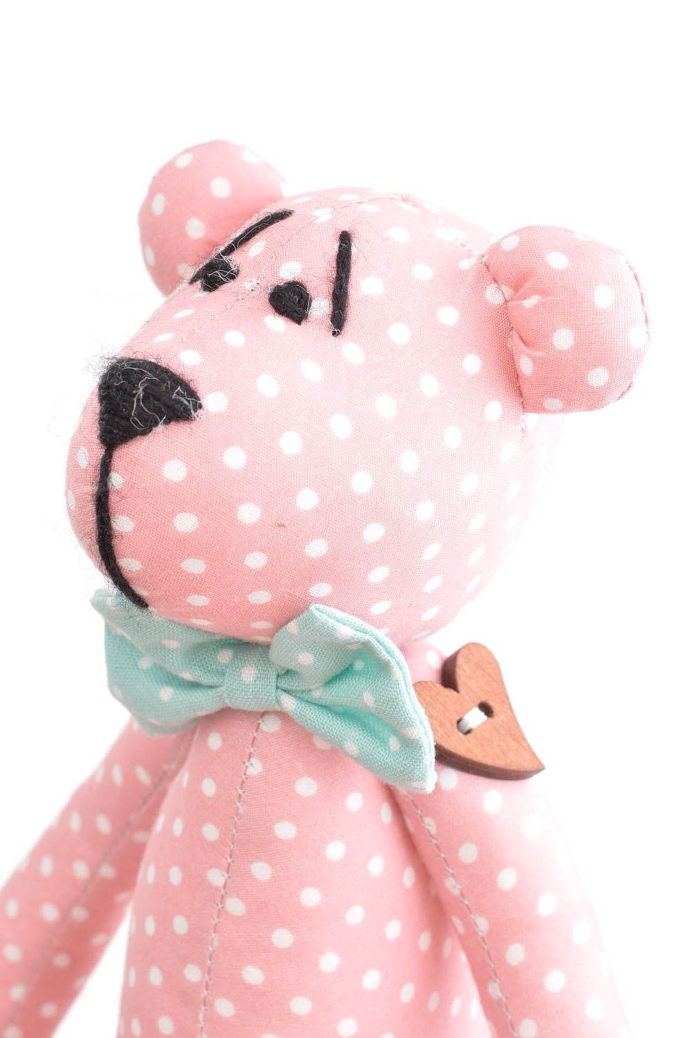 Игрушка ручной работы игрушка мишка розовый красивый интересный подарок фото 5
