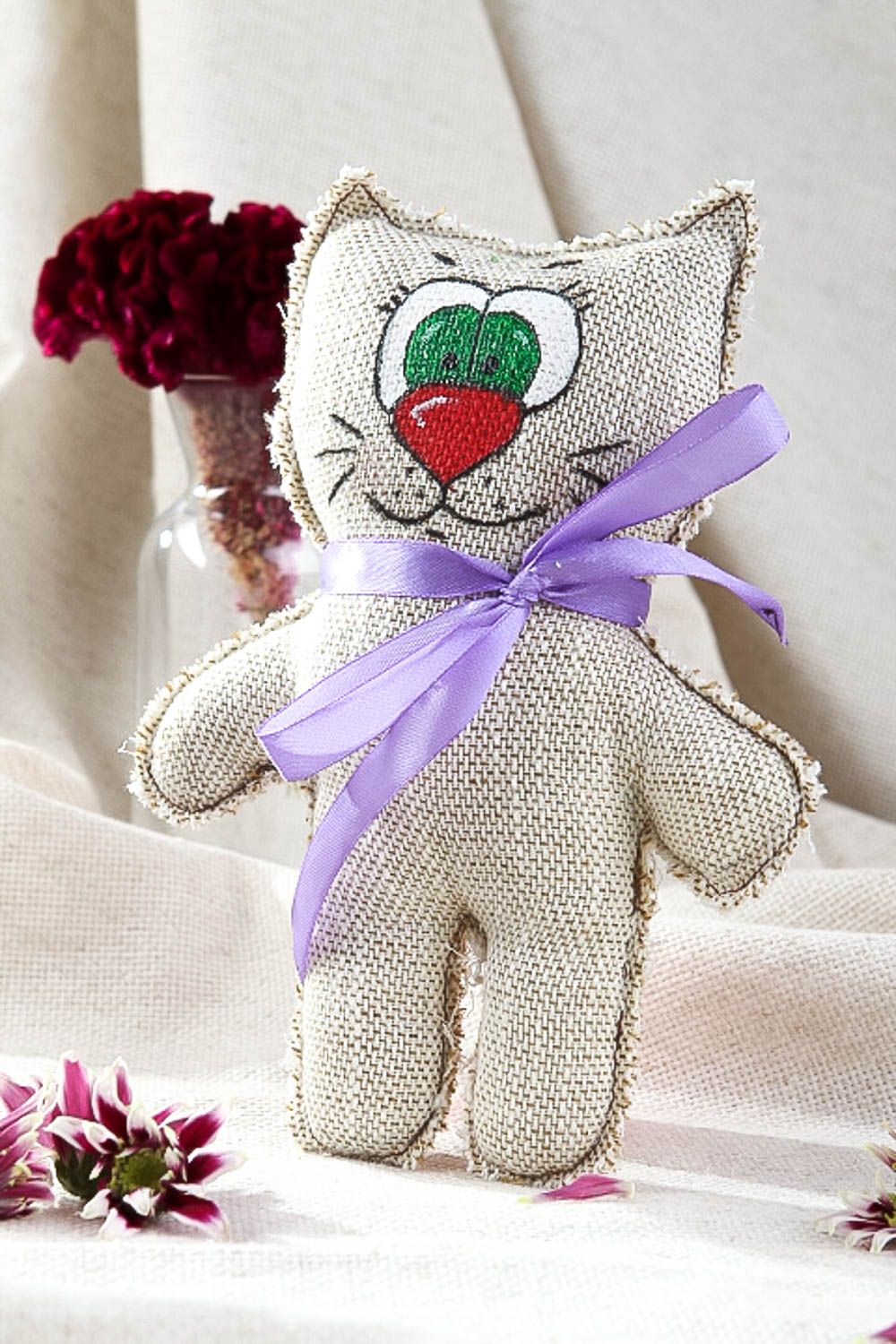 Handmade Deko Kuscheltier Katze Haus Dekoration Geschenk Idee für Kinderzimmer foto 1