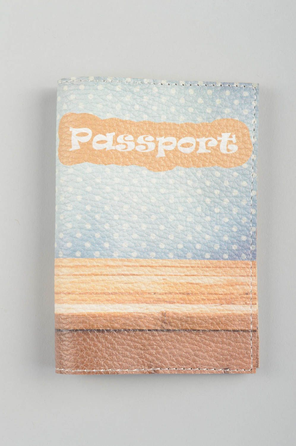 Funda de cuero para pasaporte hecha a mano accesorio de moda regalo original  foto 5