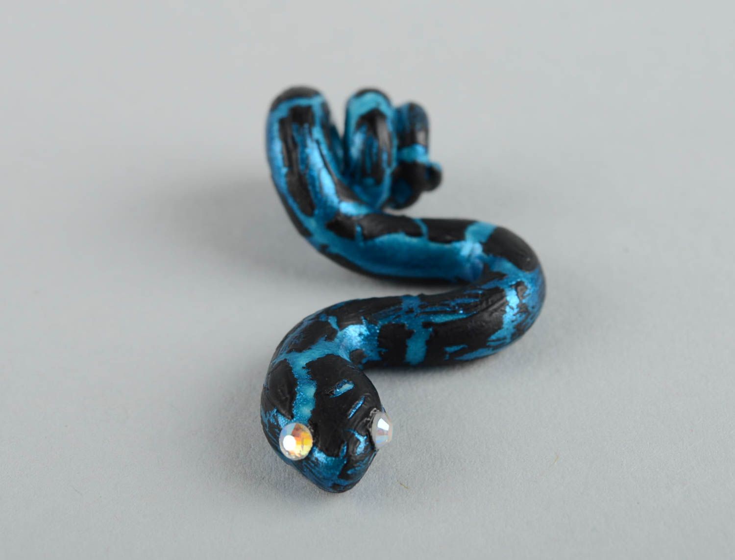 Pendentif serpent Bijoux fait main pâte polymère Accessoire femme original photo 3