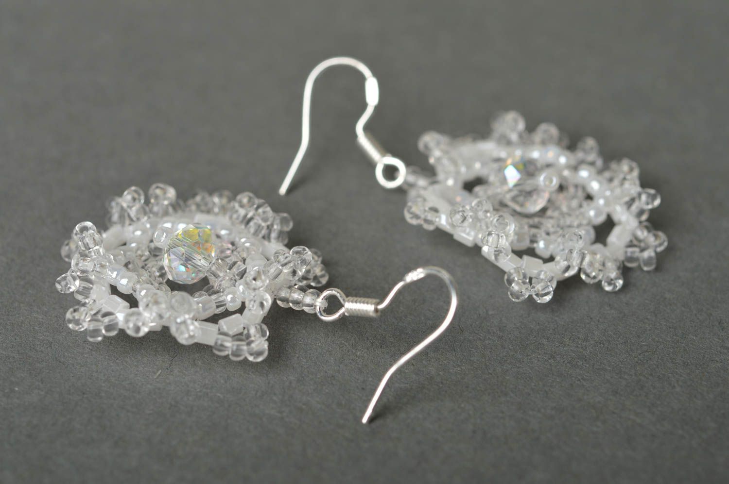 Seed bead jewelry stylish fashion earrings made of seed beads fashion jewelry photo 3