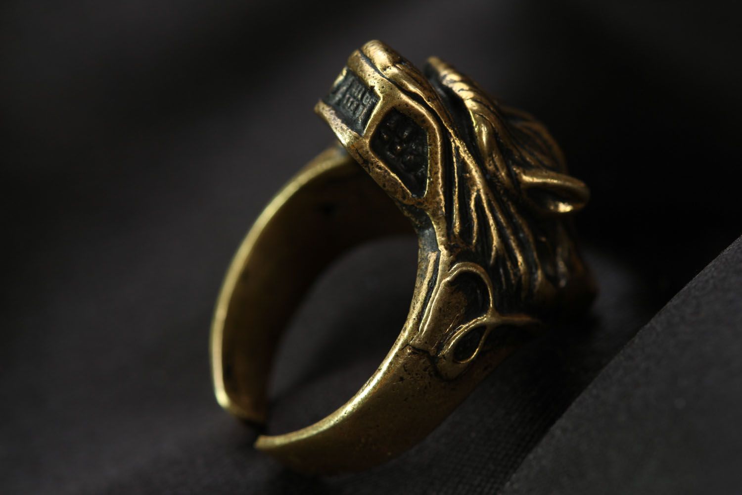 Anel de bronze feito à mão Dragão chinês  foto 4