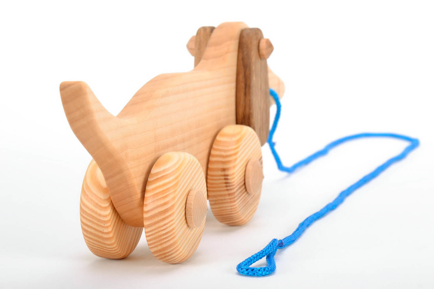 Brinquedo de andamento Dachshund de madeira foto 4