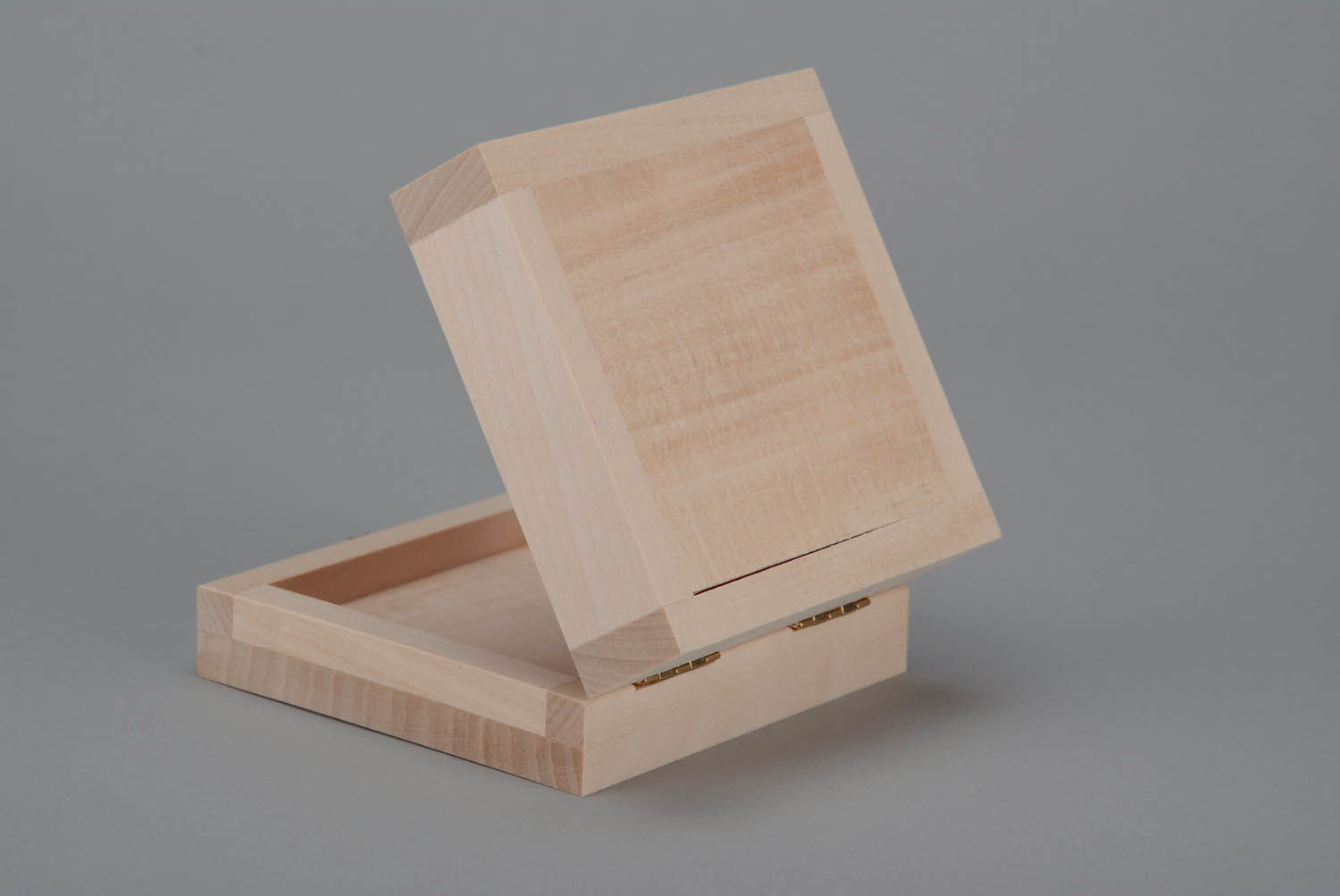 Holzschatulle für Decoupage mit innerer Samtausstattung foto 5