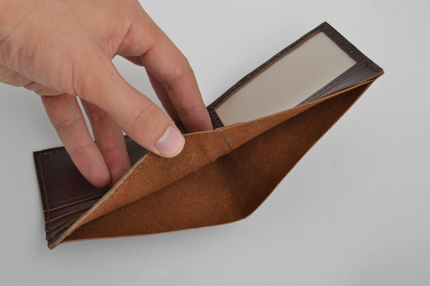 Beautiful handmade leather wallet designer wallet unisex wallet gift ideas photo 4