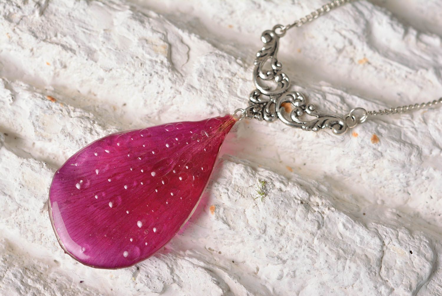 Handmade pendant bijouterie with epoxy resin designer accessory girl gift photo 4