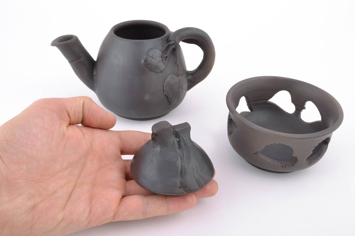 Ceramic teapot with warmer 0.8 l photo 2