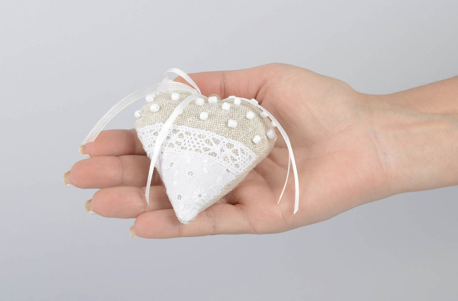 Deko Anhänger handgefertigt Plüsch Herz ungewöhnlich Deko aus Naturmaterialien foto 9