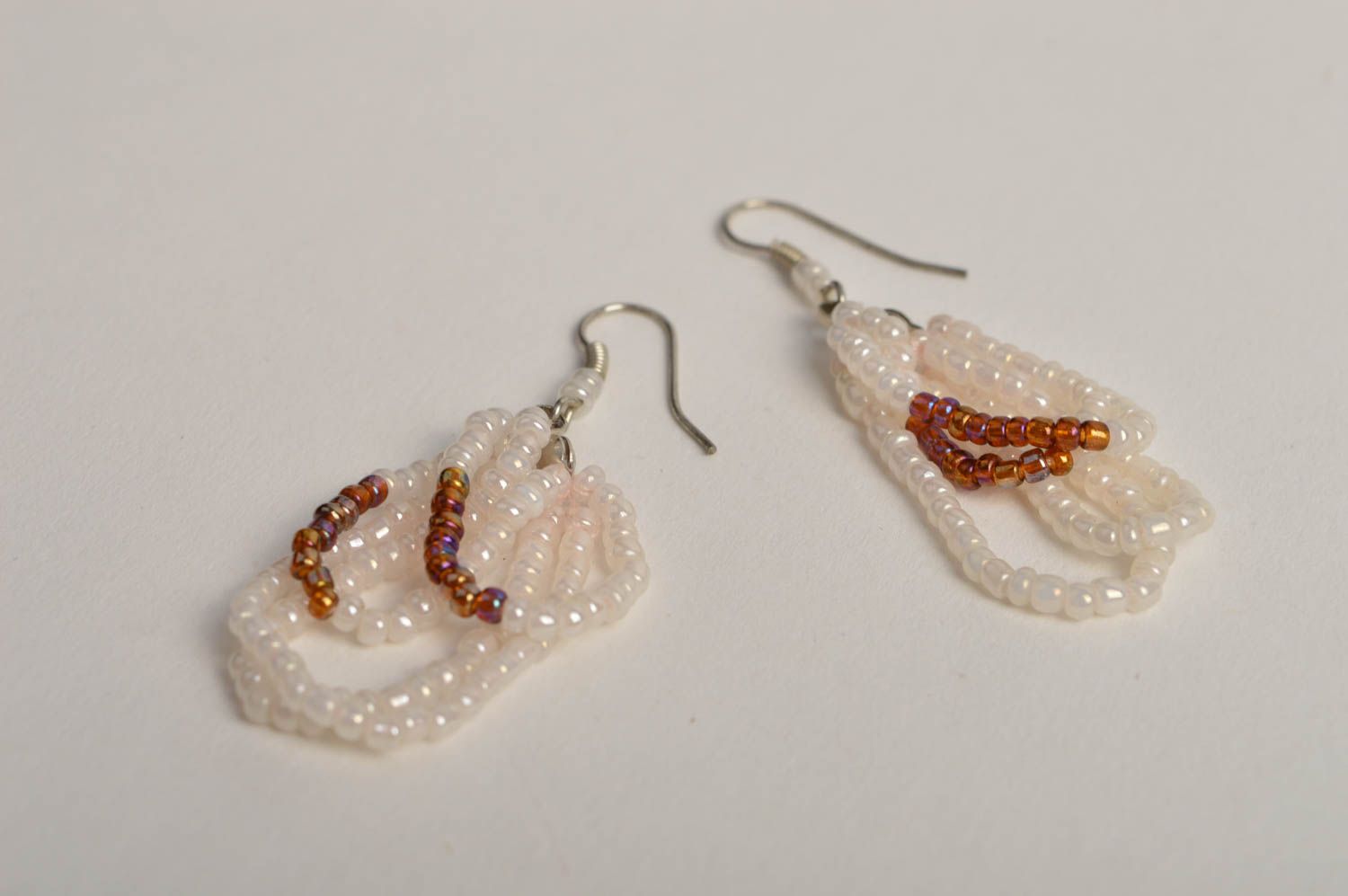 Unusual handmade beaded earrings stylish dangle earrings fashion trends photo 5