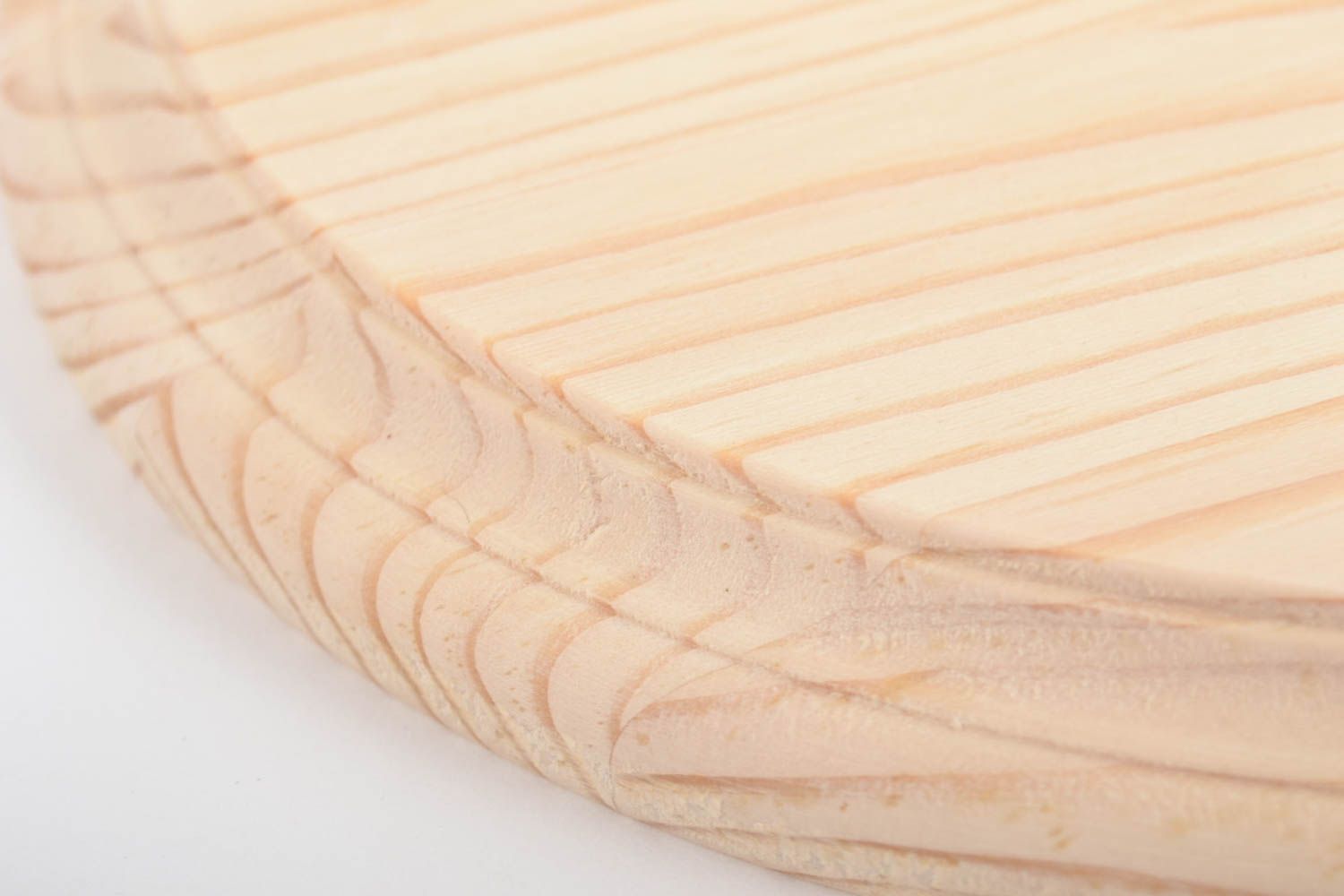 Pieza en blanco para creatividad de madera de pino artesanal ovalada original
 foto 2