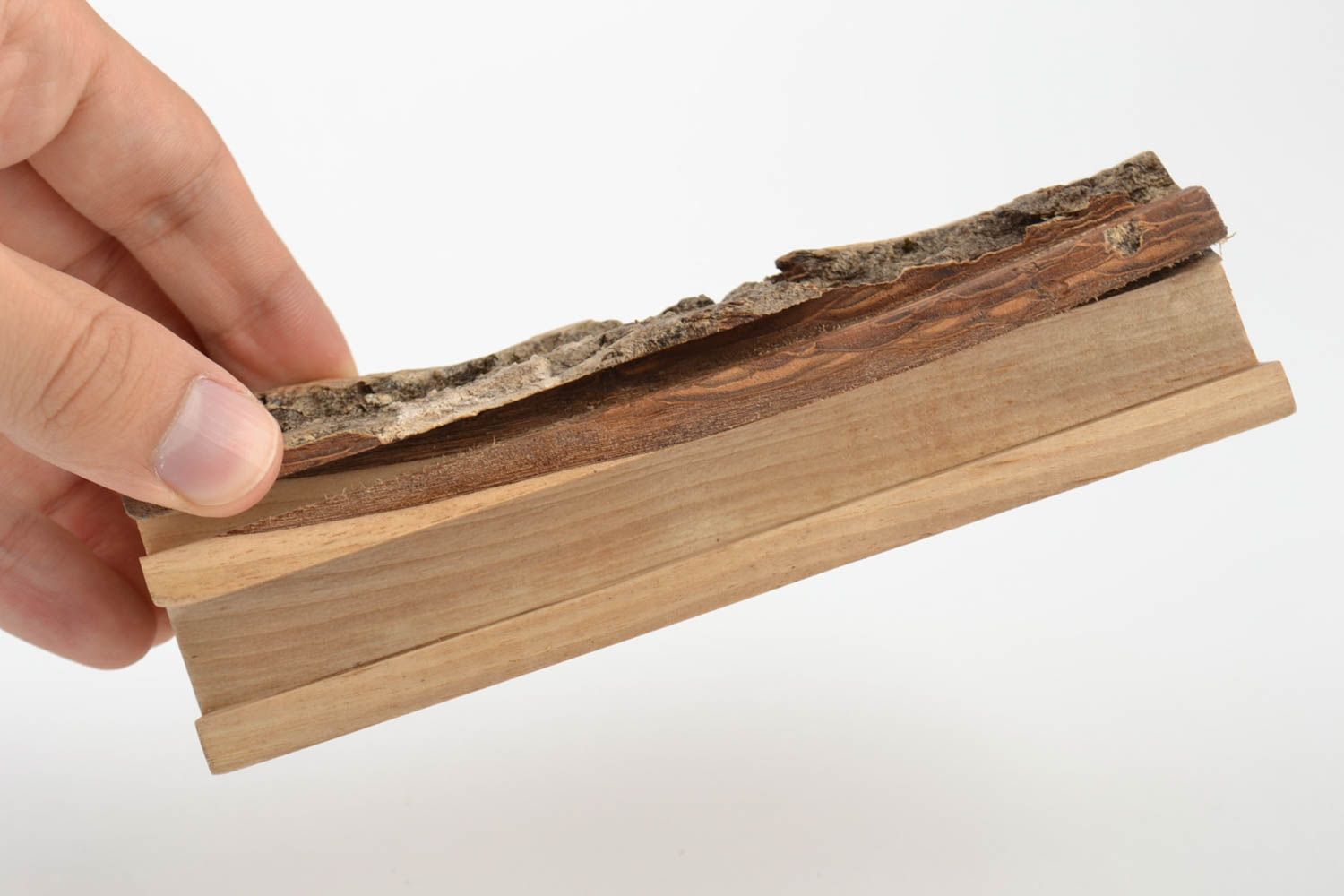 Sujetador para tablet ecológico de madera artesanal original accesorio bonito foto 5