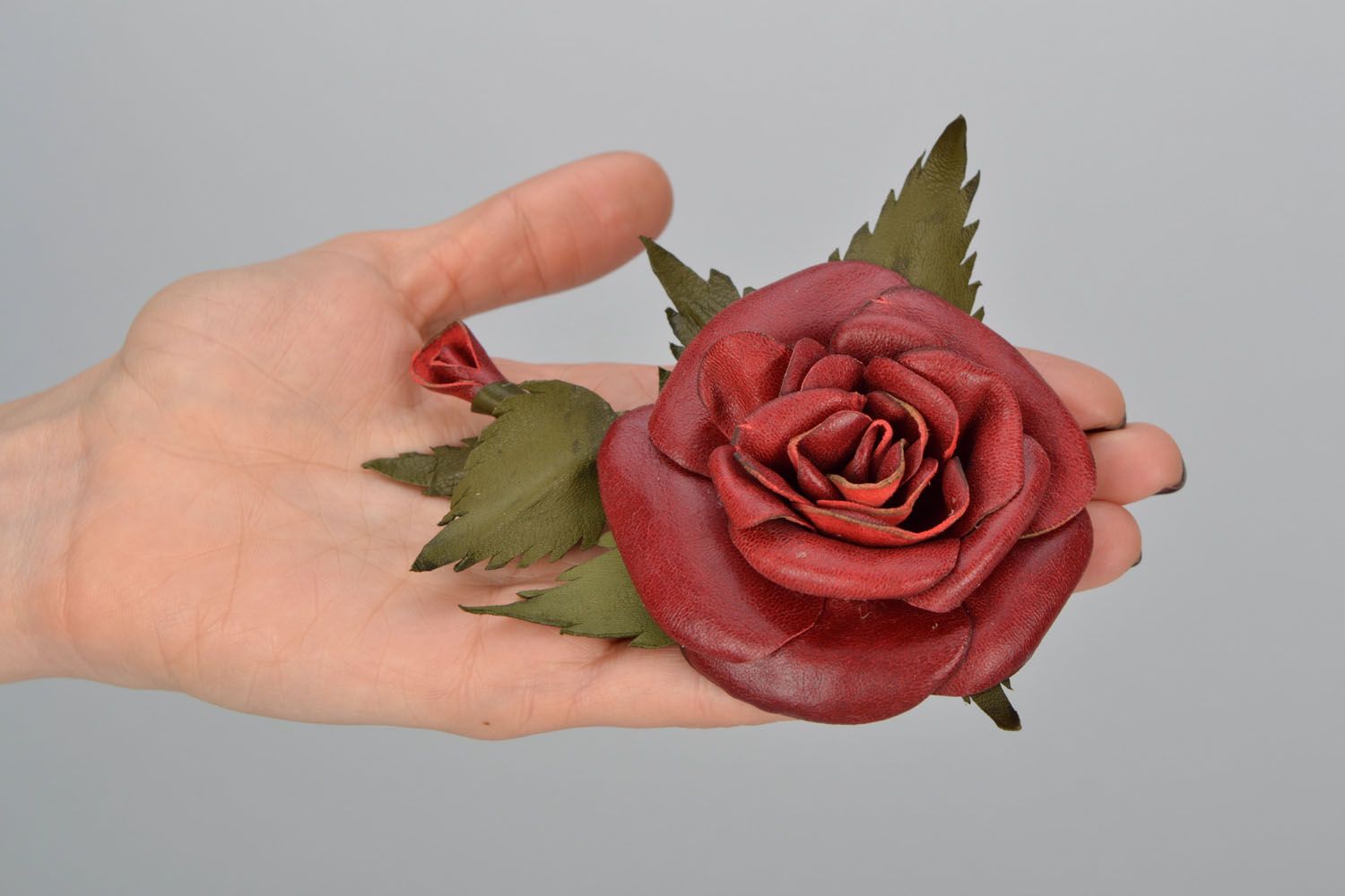 Brooch-hair clip in the shape of flower photo 2
