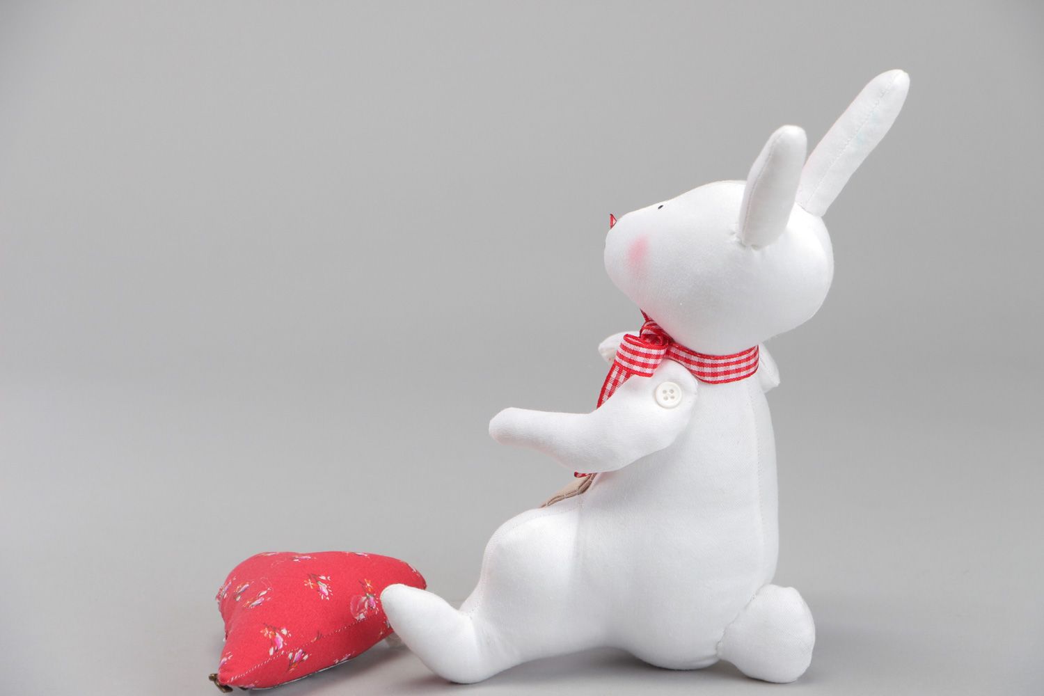 Nice handmade children's soft toy hare photo 3