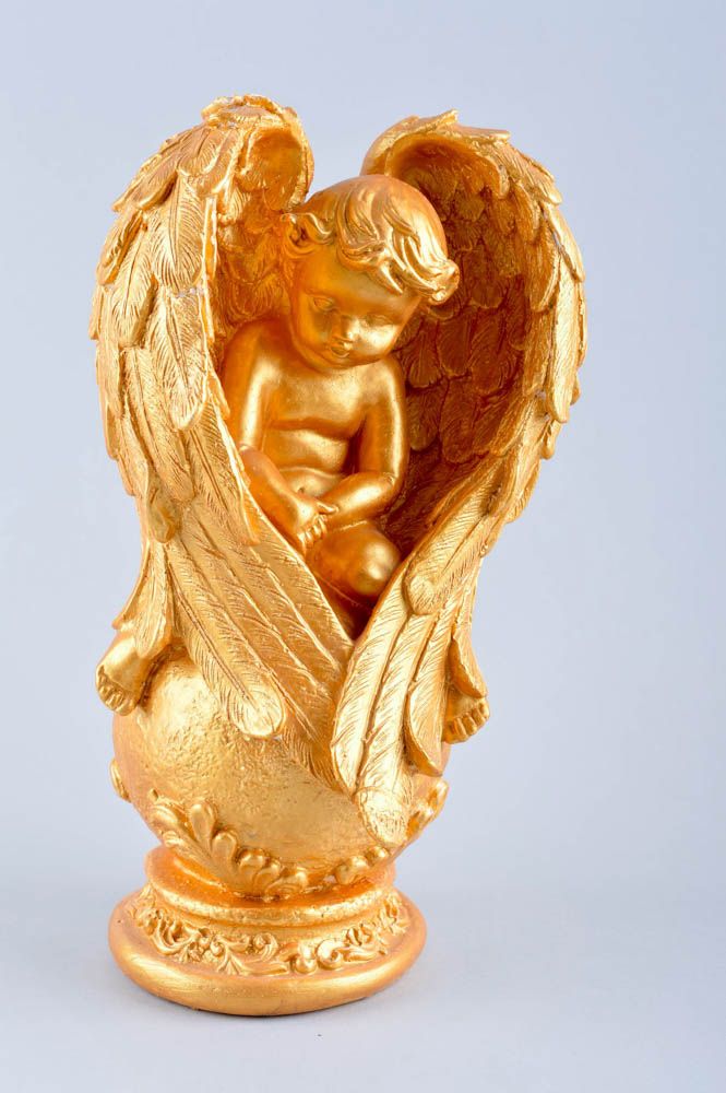 Statuette Ange en plâtre bronze fait main de créateur Décoration intérieure  photo 2