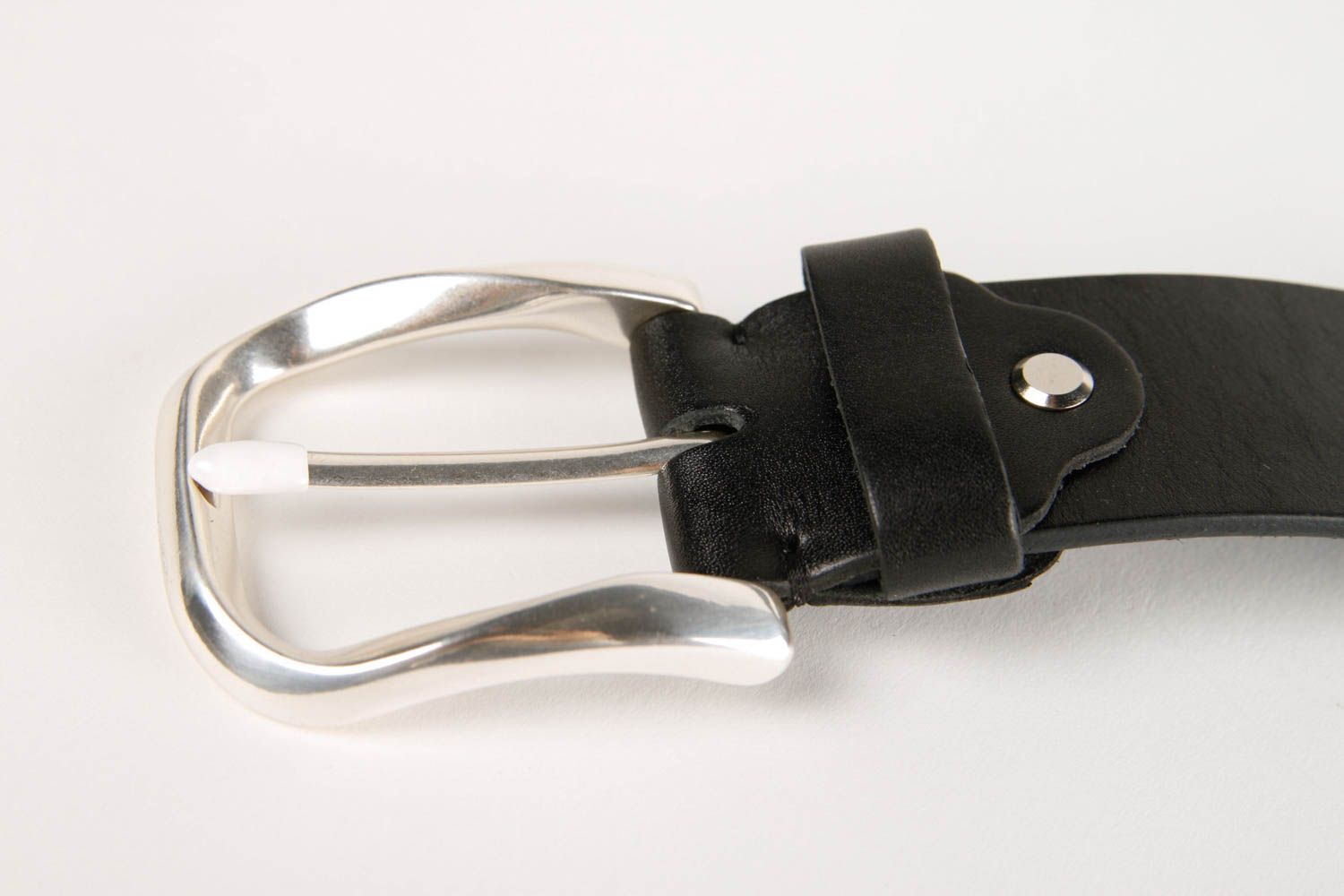 Cinturón de cuero natural hecho a mano accesorio de moda ropa masculina foto 4