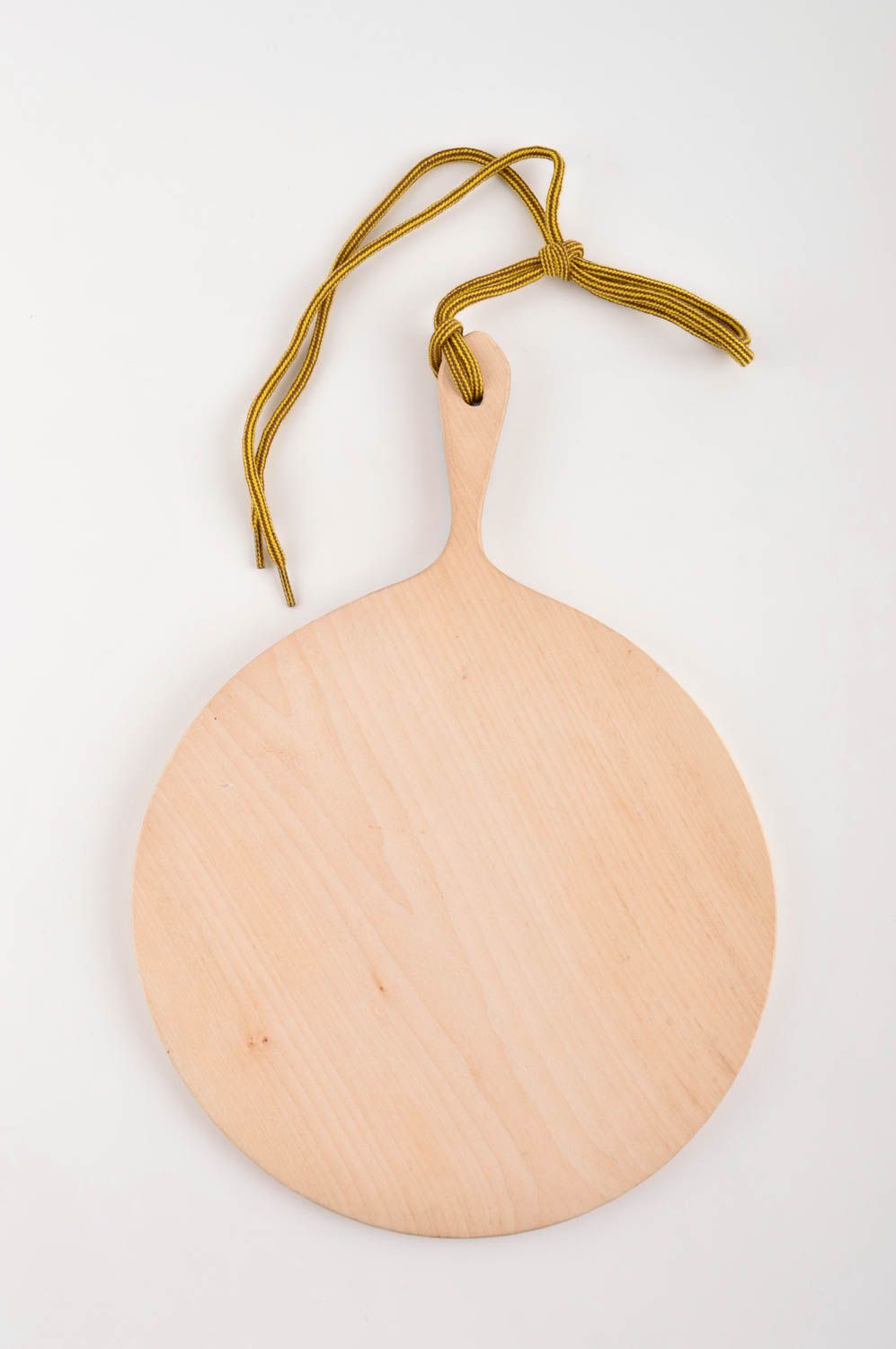 Planche à découper bois faite main peinte ronde Ustensiles cuisine peinture photo 3