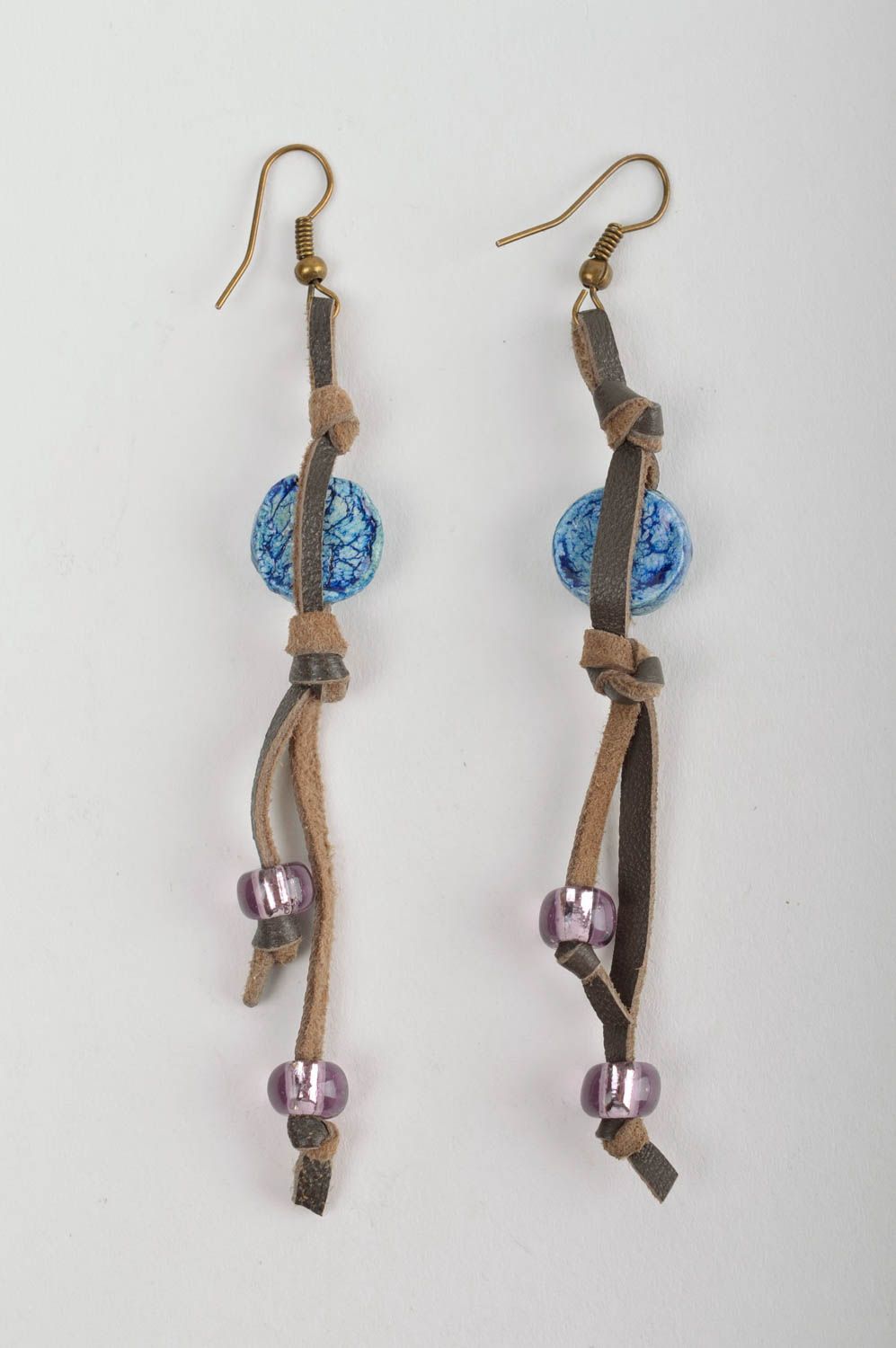 Unusual handmade plastic earrings artisan jewelry designs beautiful jewellery photo 4