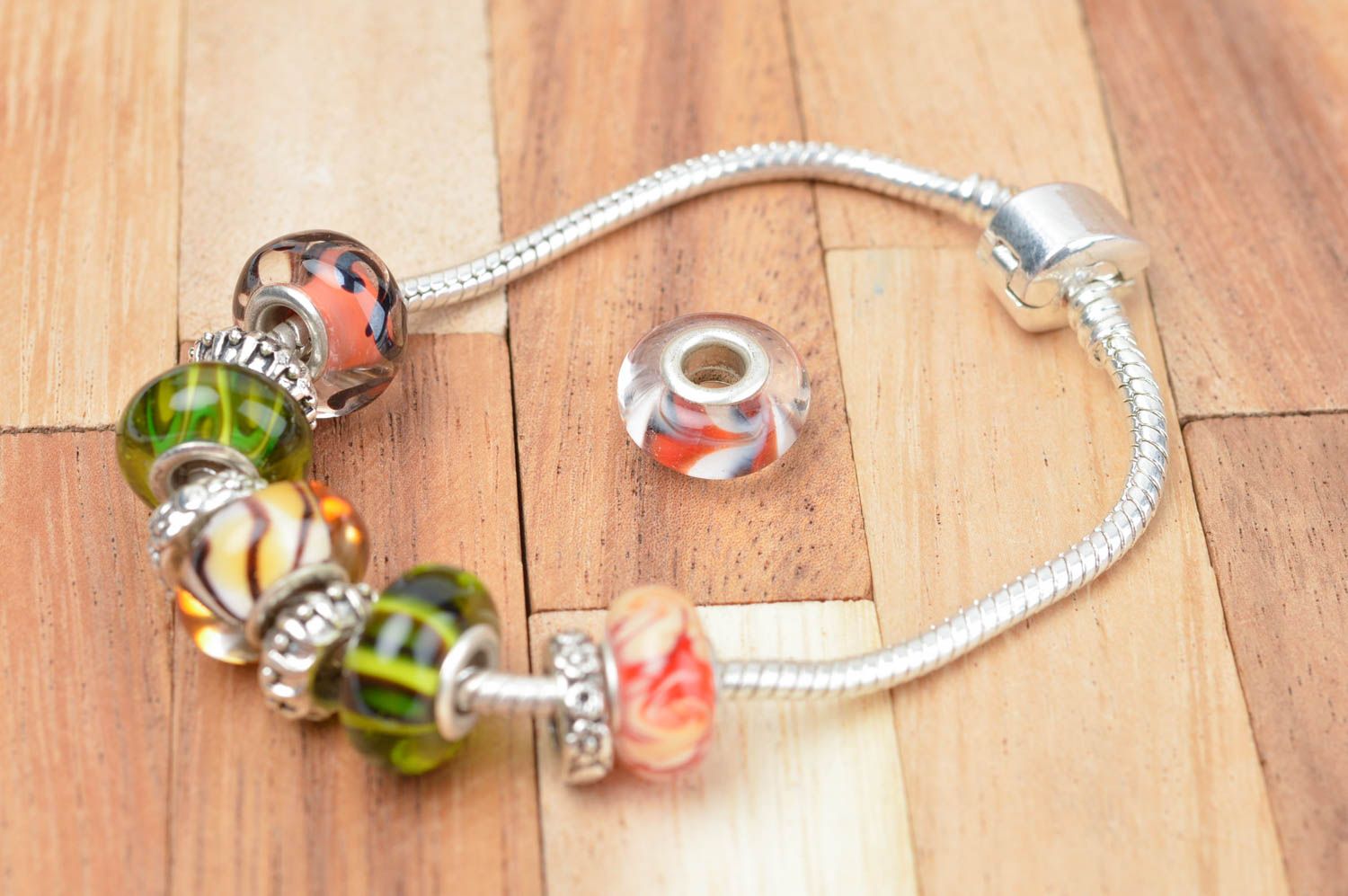 Beautiful handmade glass bead art materials jewelry making supplies small gifts photo 4