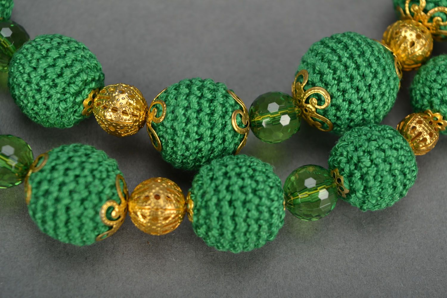 Set de bijoux tricotés faits main photo 5
