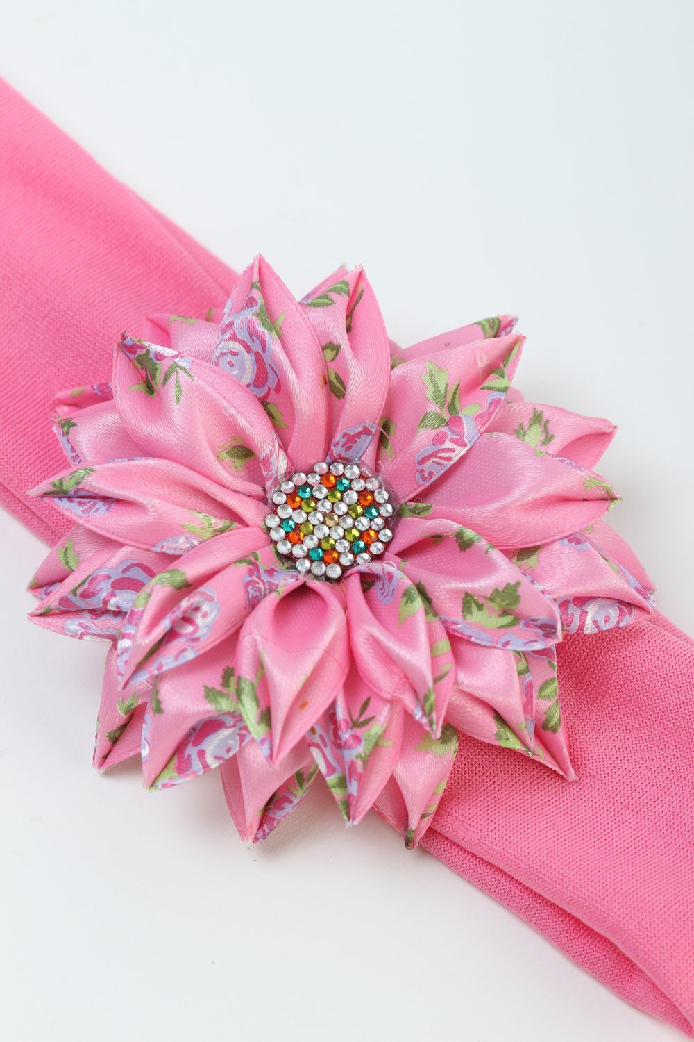 Handmade Haarband mit Blume Haar Accessoires Baby Haarschmuck schön rosa foto 3