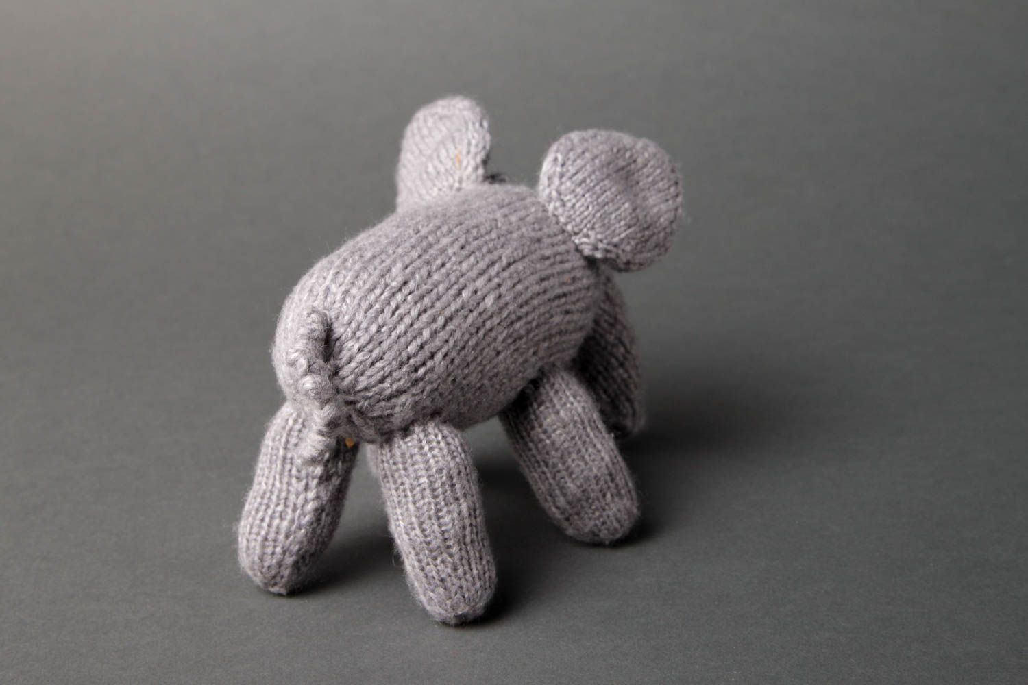 Handmade Strick Kuscheltier Spielzeug Elefant Geschenkidee für Kinder originell foto 3