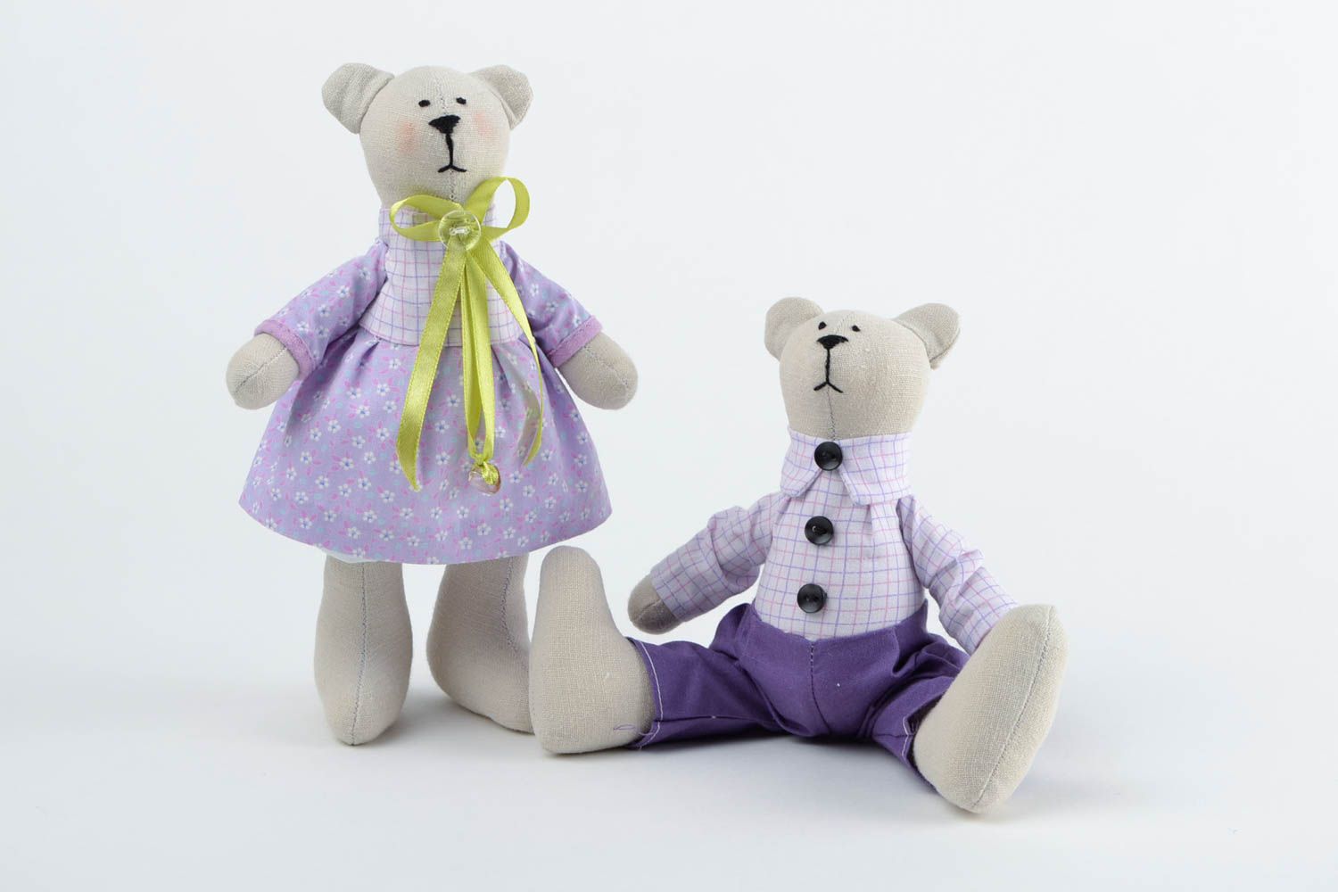 Handmade Kuscheltiere Bären Geschenke für Kinder Haus Deko Spielzeug Set 2 Stück foto 4
