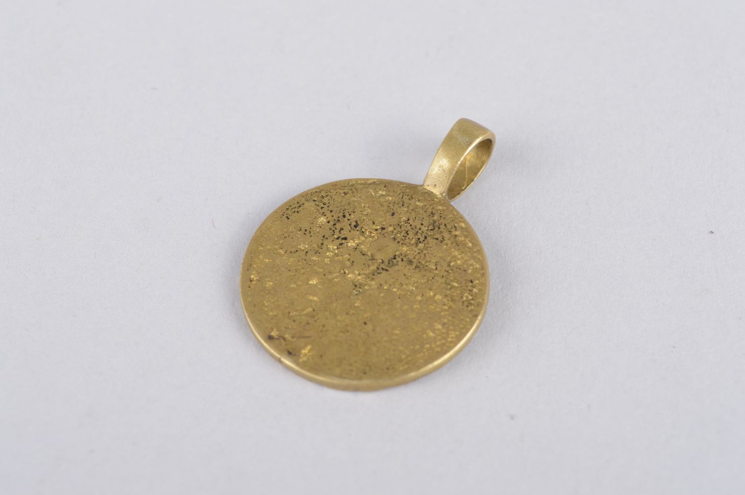 Handmade unusual bronze pendant designer stylish pendant metal jewelry photo 4