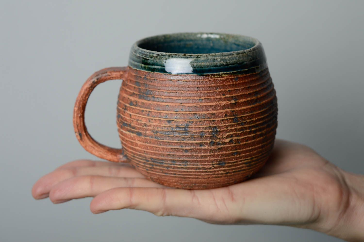 Keramik Tasse mit Glasur bedeckt Meerestränen foto 3
