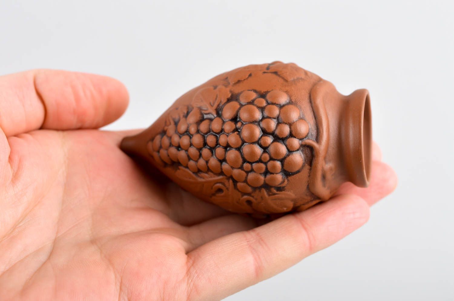 Handgemachte Keramik Becher aus Ton Geschenk Idee Designer Geschirr 50 ml klein foto 5