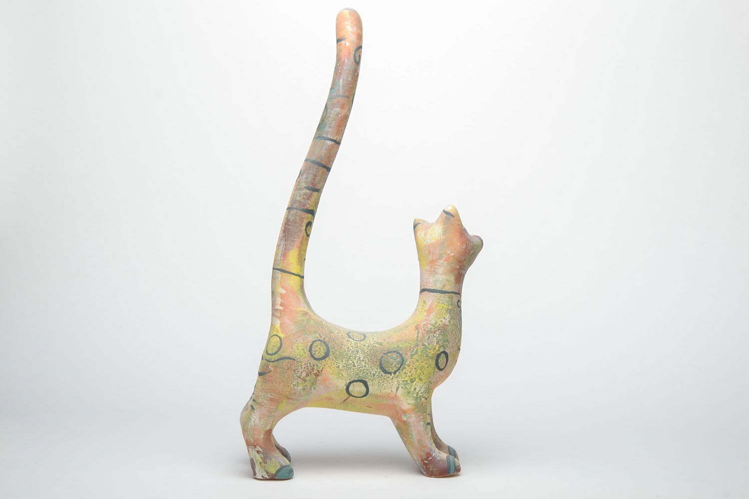 Figurine en céramique en forme de chat originale photo 3