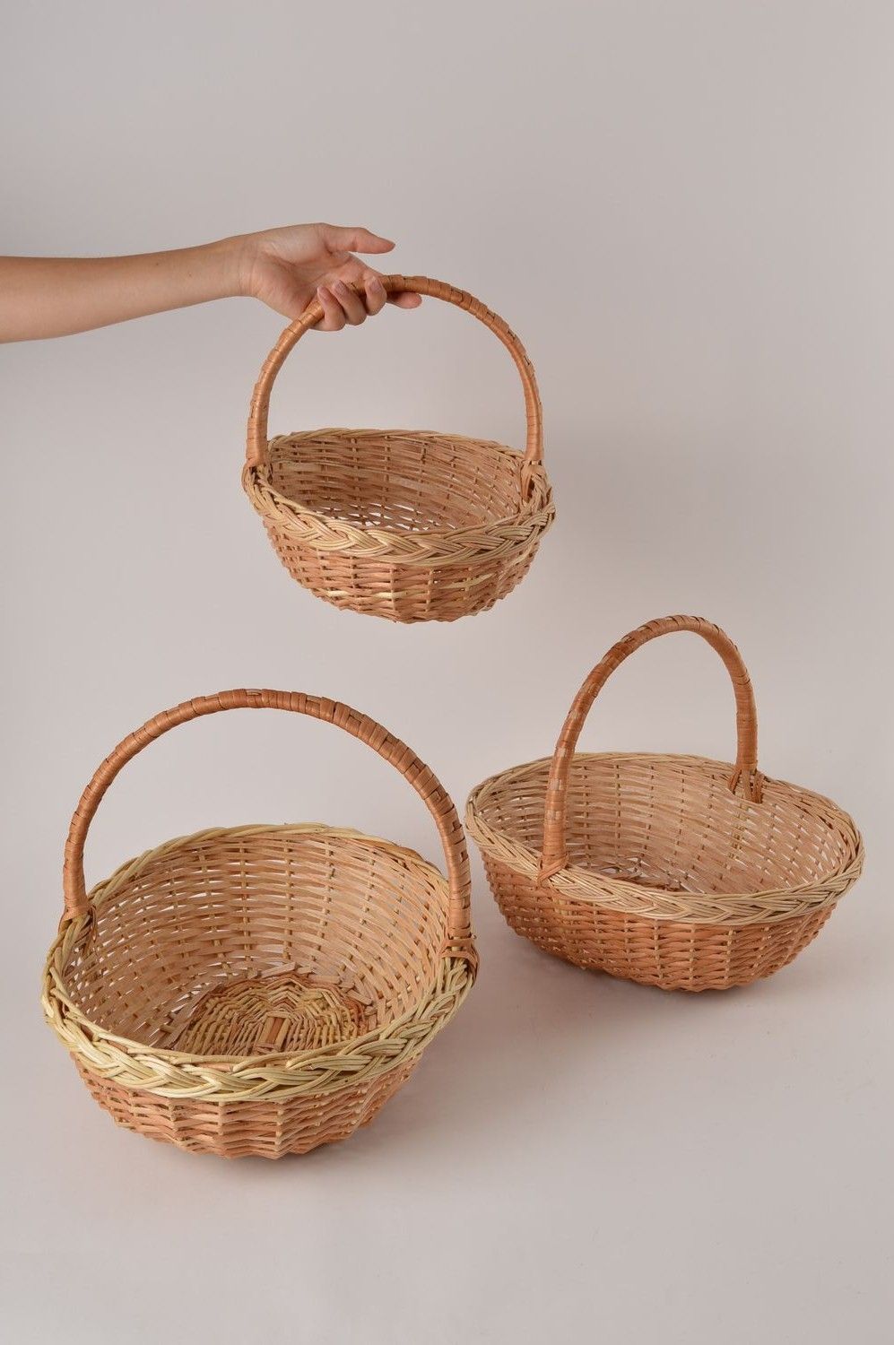 Beautiful handmade Easter basket woven basket design home goods small gifts photo 5