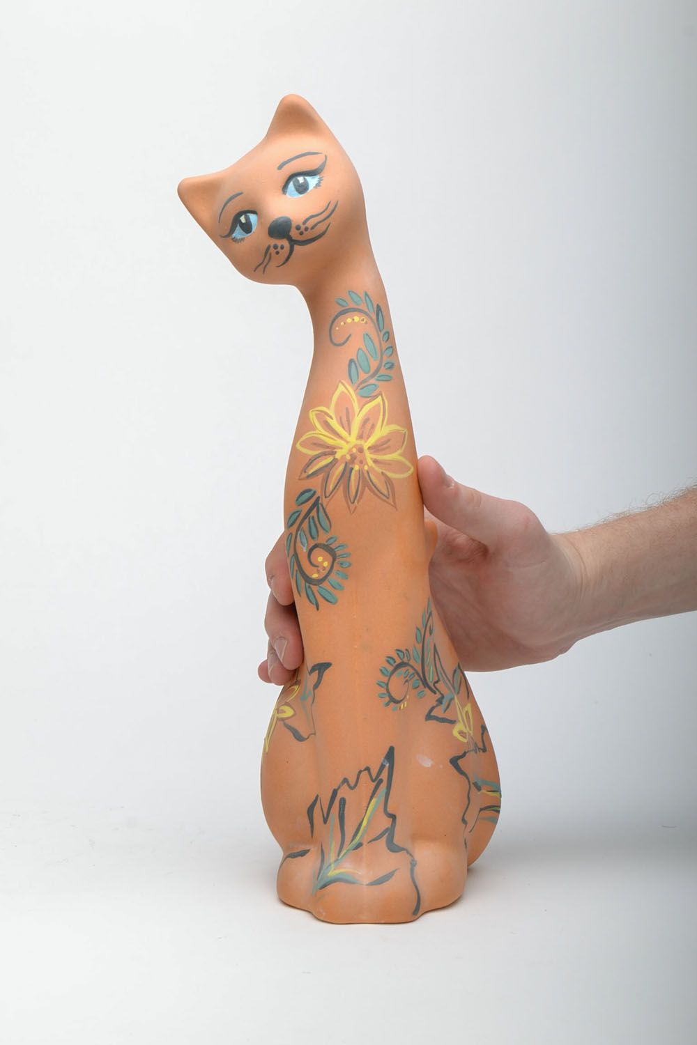 Figurine en céramique originale en forme de chat photo 5