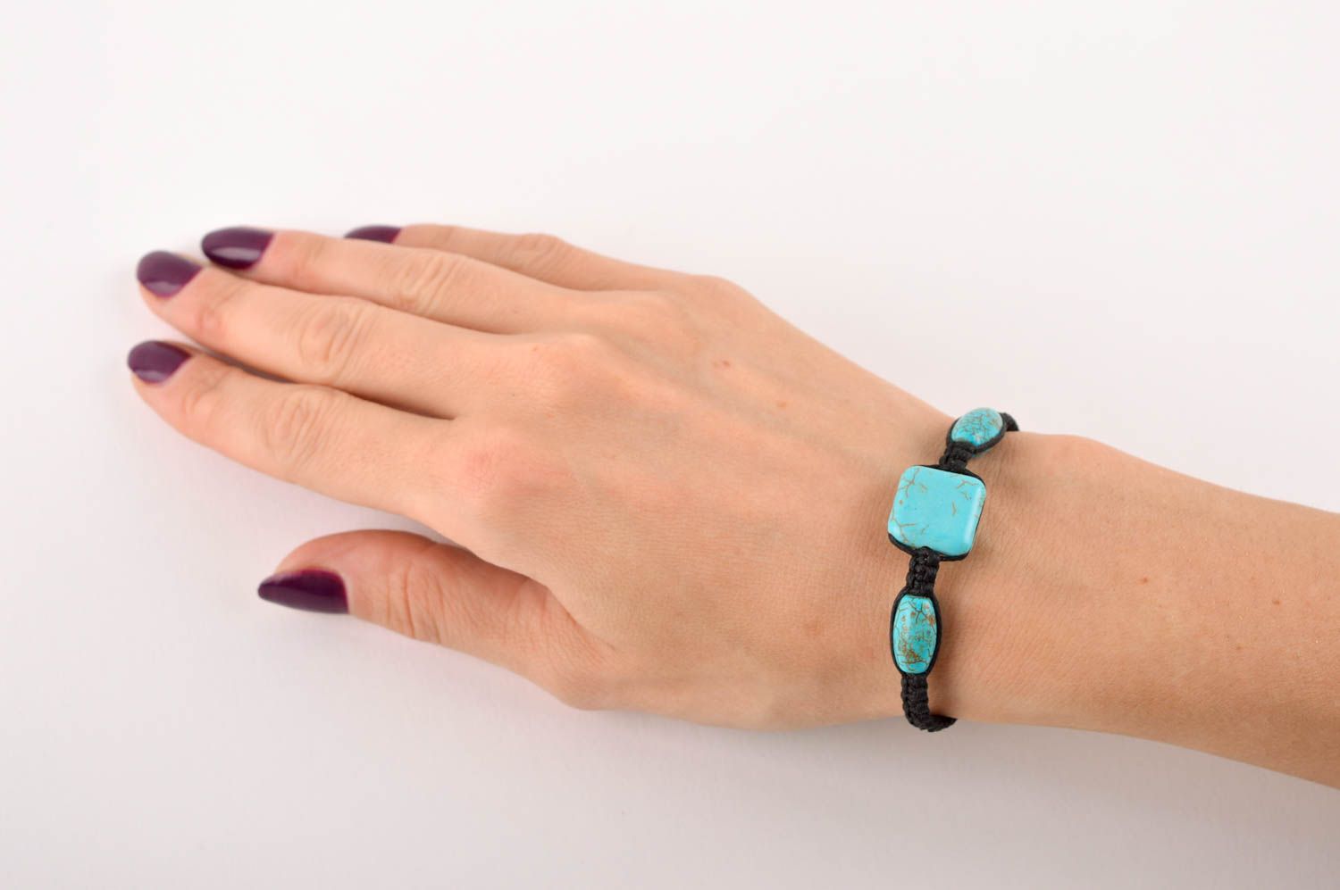 Unusual handmade macrame bracelet gemstone bracelet designs gifts for her photo 5