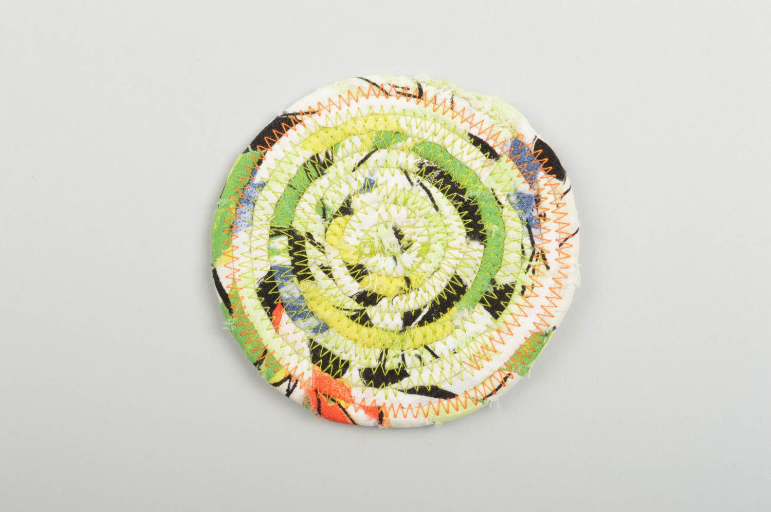 Colorful handmade fabric coaster textile coaster unusual hot pads gift ideas photo 2