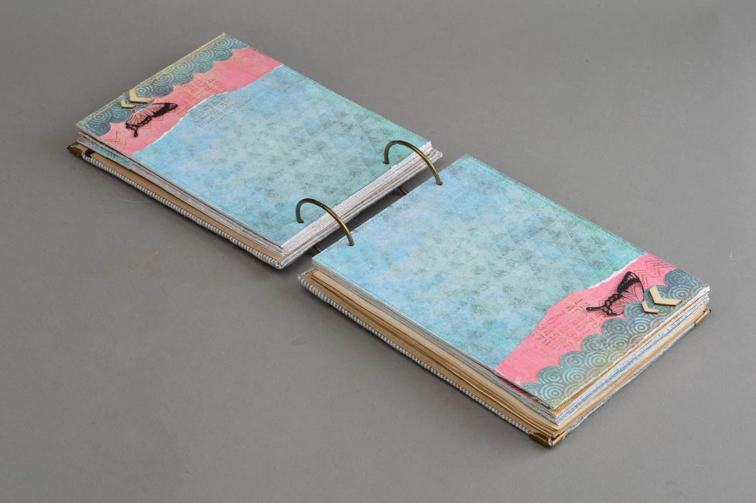 Handmade travel book fabric notepad designer notebook present for gilrs photo 5
