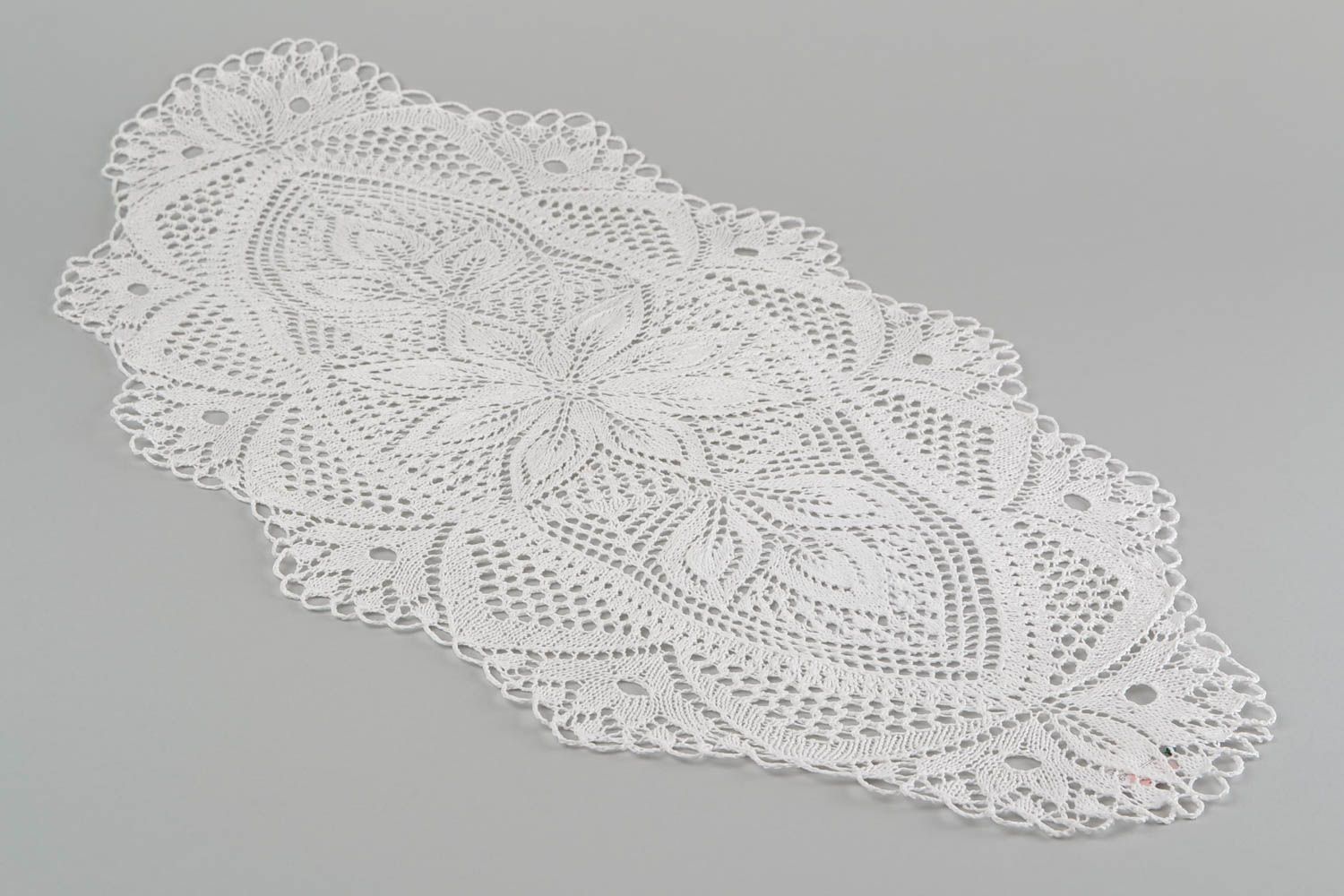 Handmade knitted napkin decorative lace napkin for coffee table interior ideas photo 5