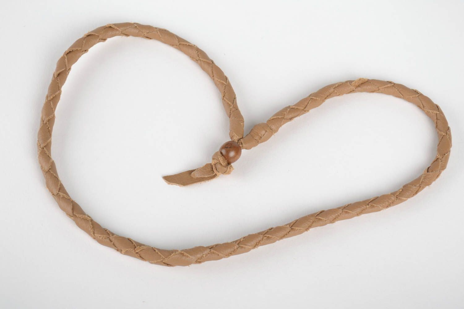 Плетеный браслет из кожи украшения ручной работы украшение из натуральной кожи  фото 4