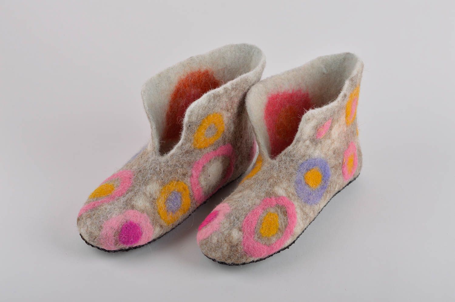 Zapatillas de casa hechas a mano botas de lana calzado femenino regalo original foto 2