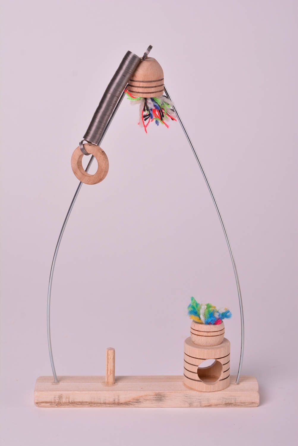Figura de madera artesanal mono de juguete bonito regalo original para niño  foto 5