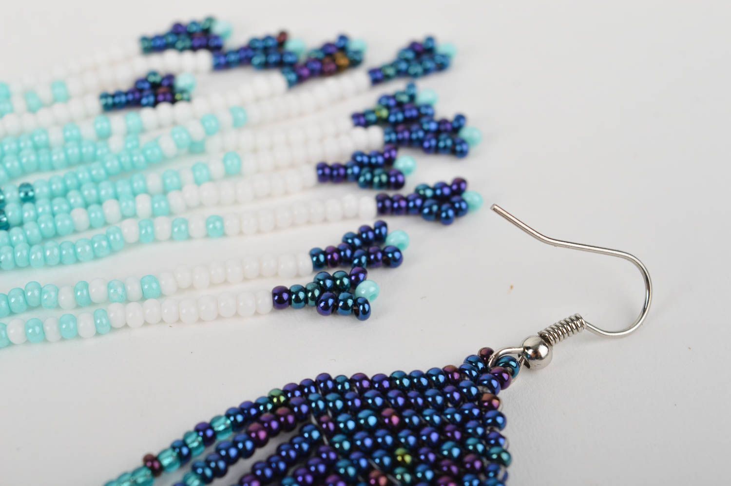 Beaded earrings designer handmade accessories fashion jewelry women gift idea photo 5