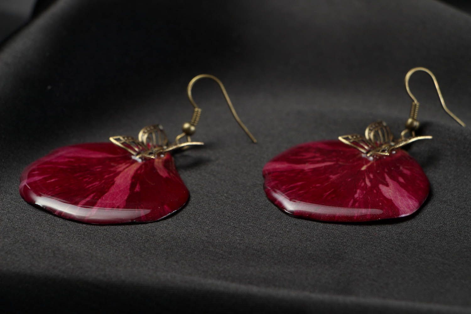Earrings with Rose Petals photo 2