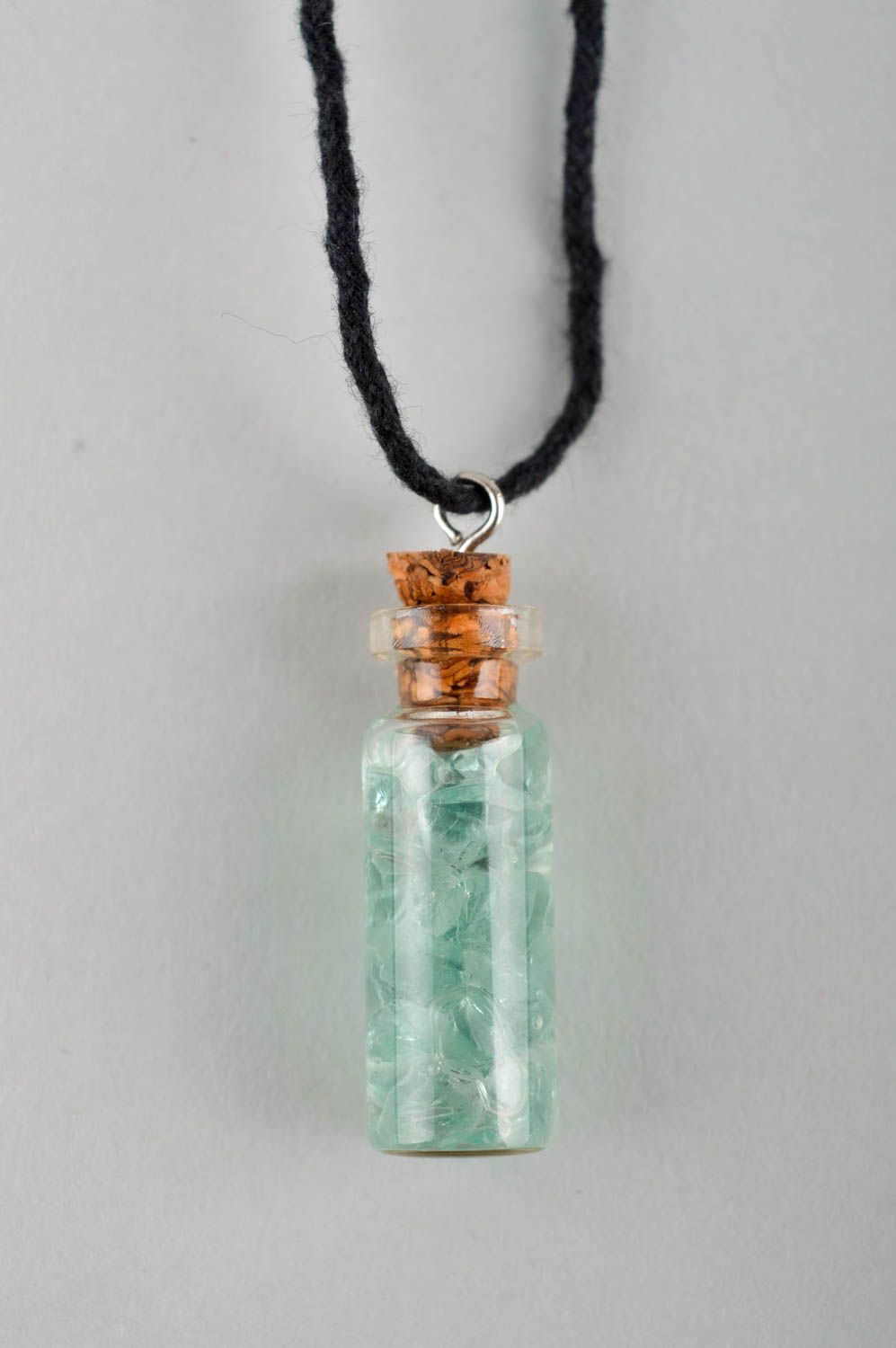Handmade glass vial pendant necklace fashion accessories long necklaces photo 3