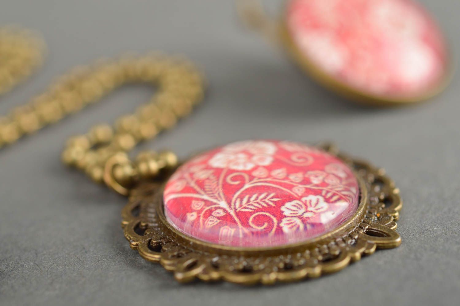 Conjunto de joyas artesanales pendientes y colgante regalo original para mujeres foto 4