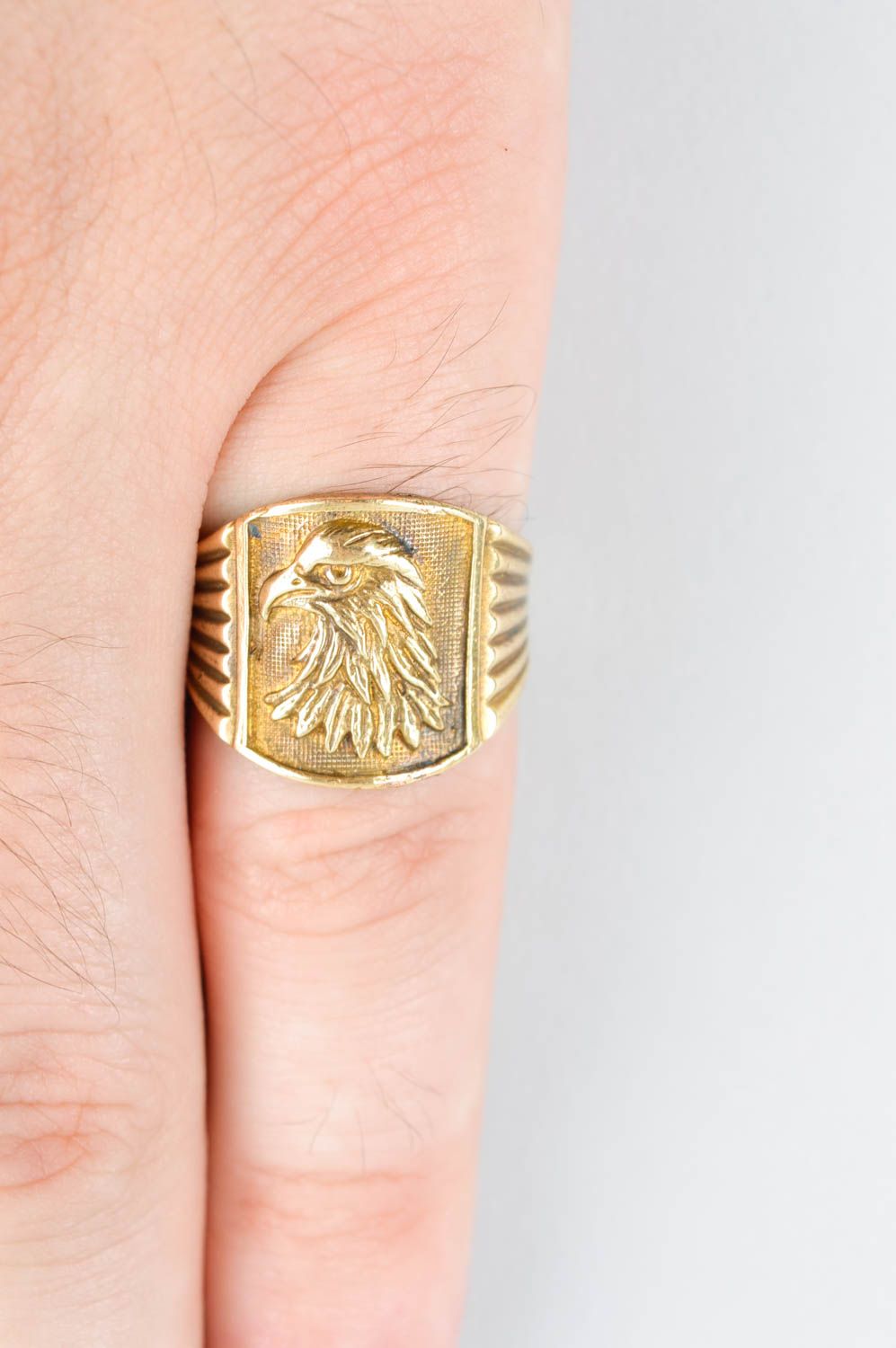 Stylish handmade metal ring beautiful brass ring accessories for girls photo 10