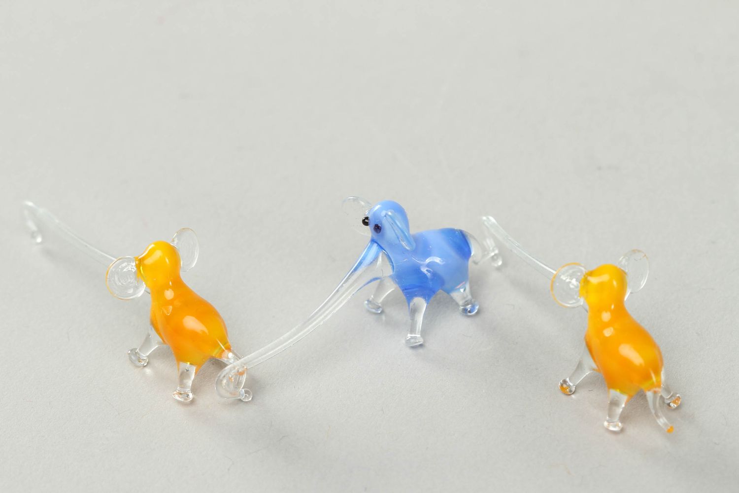 Figura de cristal en miniatura con forma de elefante foto 2