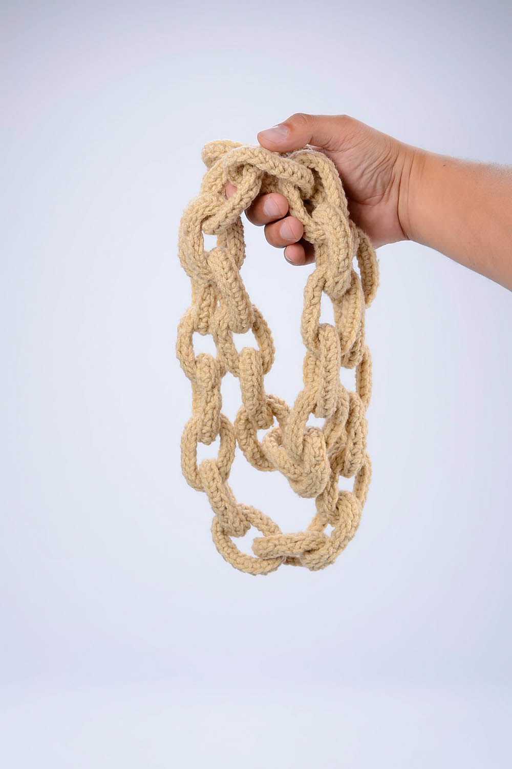 Knitted scarf Golden Chain photo 1