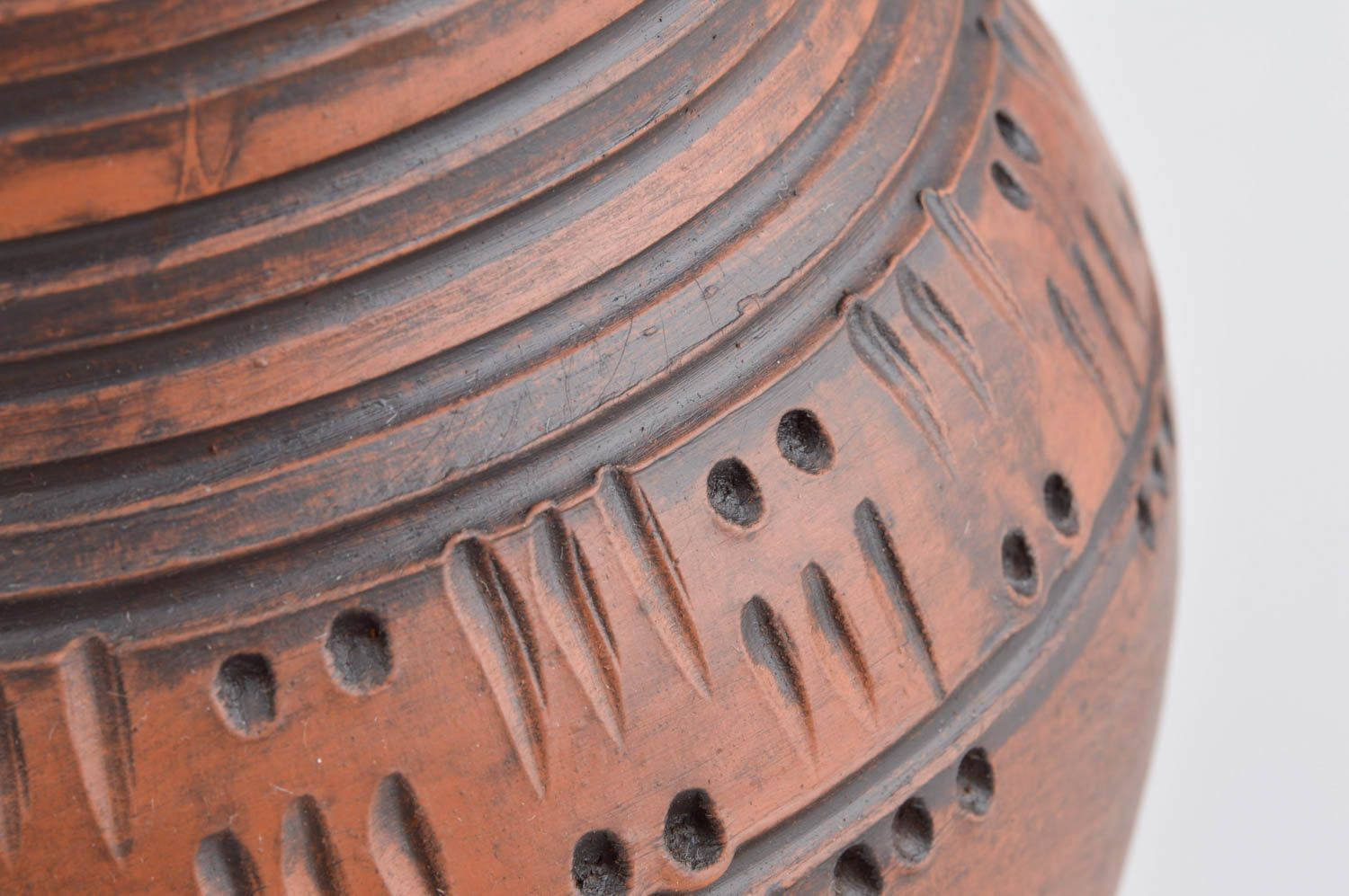 Jarro de cerámica con tapa hecho a mano vajilla de barro utensilio de cocina  foto 3